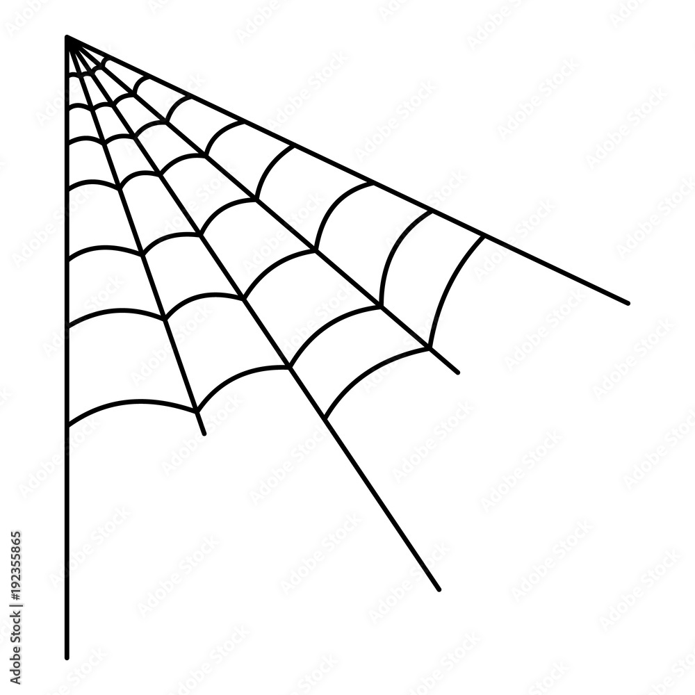 Aufkleber angle spiderweb icon. outline illustration of angle spiderweb vector icon for web