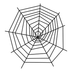 Obraz premium Formed spiderweb icon. Outline illustration of formed spiderweb vector icon for web