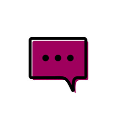 Chat icon. Dialog text