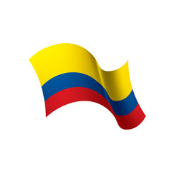 Colombia flag, vector illustration