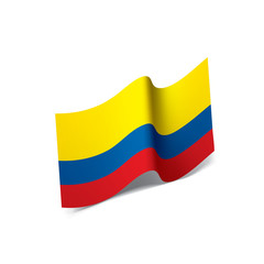 Colombia flag, vector illustration