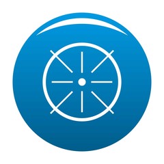 Fototapeta premium Center icon vector blue circle isolated on white background 