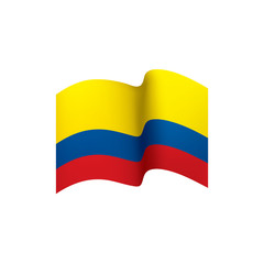 Colombia flag, vector illustration