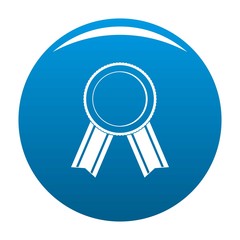 Award ribbon icon vector blue circle isolated on white background 