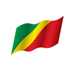 Congo flag, vector illustration