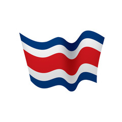 Costa Rica flag, vector illustration