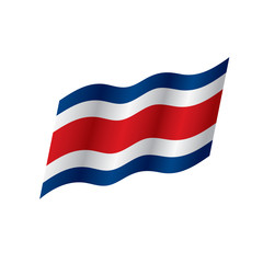 Costa Rica flag, vector illustration