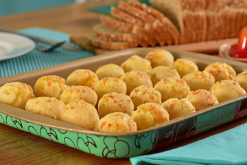 Cheese breads hot from the oven