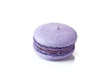 Violet macaron on white