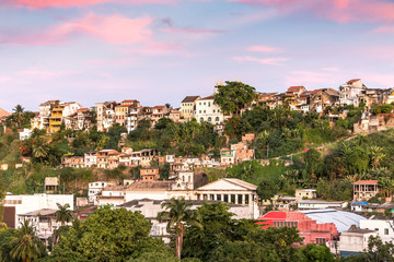 Fototapeta na wymiar Panorama of Pelourinho district, Salvador, Brazil.