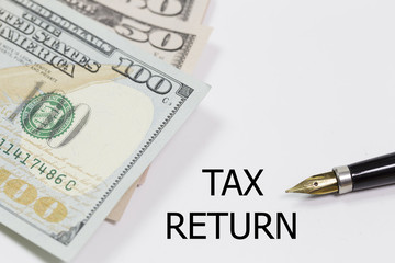 Us currency with calculator, accounting concept, money, business, taxes, monthly expenses and...