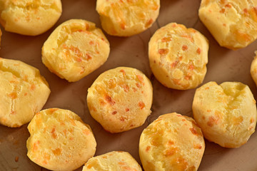 Cheese breads hot from the oven