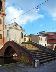 Small Italian town Comacchio also known as 
