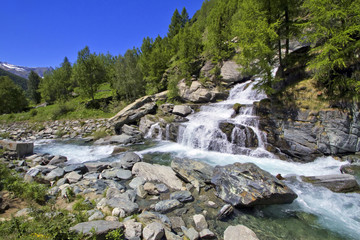 Fototapeta na wymiar Cogne, Cascate di Lillaz, Valle d'Aosta, Italia
