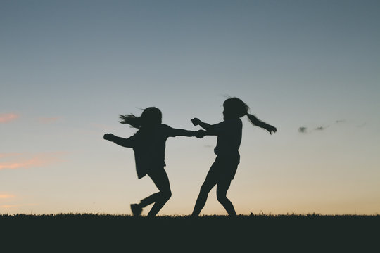 Little girls playing