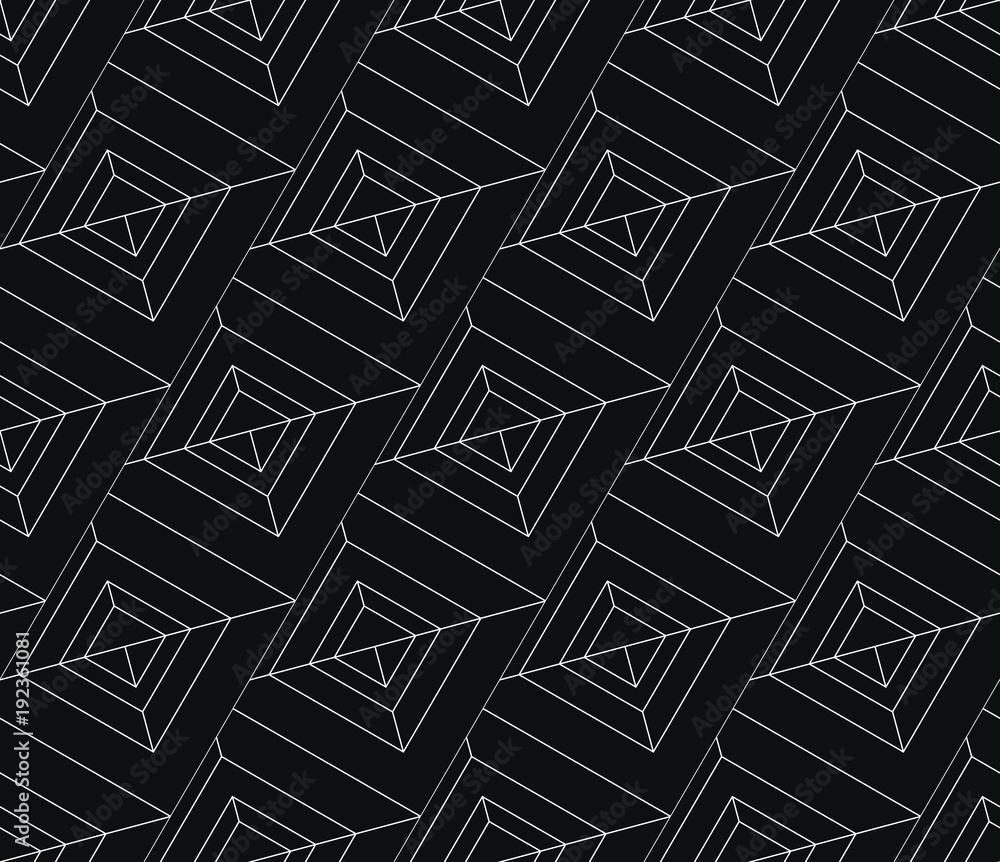 Poster abstract seamless pattern of squares and triangles.