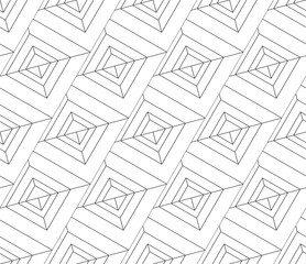 Abstract seamless pattern of squares and triangles.