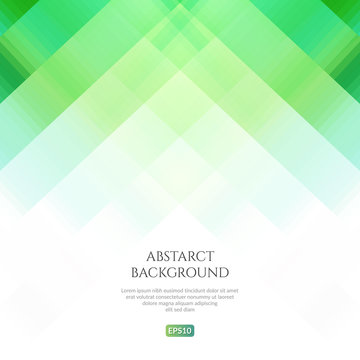 Abstract background with geometric patterns. Bright and fresh shades of green.