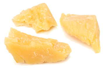 parmesan cheese isolated on white background