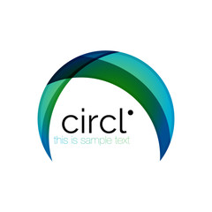 Clean professional colorful circle business icon