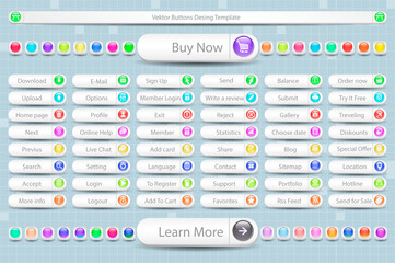 Large Set of Buttons for the Site