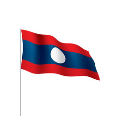 Laos flag, vector illustration
