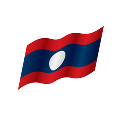 Laos flag, vector illustration