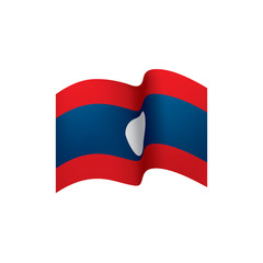 Laos flag, vector illustration