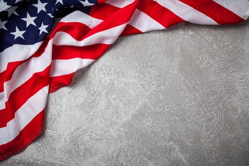 USA flag on grey background - 192365494