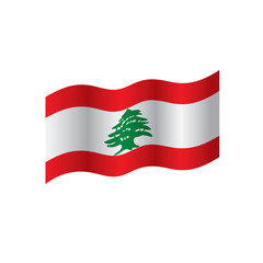 Lebanese flag, vector illustration