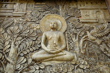 Der Gangaramaya Tempel von Colombo in Sri Lanka