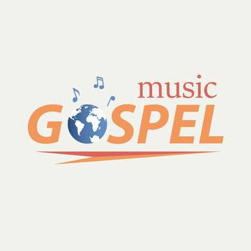Gospel Music in World
Musical Christian logo. The text and the globe with musical notes symbolize the music of the Gospel.
