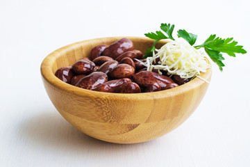 red beans with horse-radish and parsley