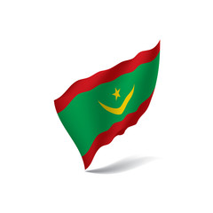 Fototapeta premium Mauritania flag, vector illustration