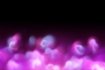 Realistic violet or pink fire or plasma isolated on black background. 3d rendering