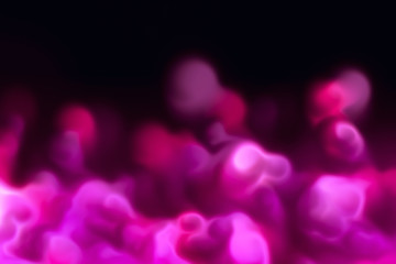 Realistic violet or pink fire or plasma isolated on black background