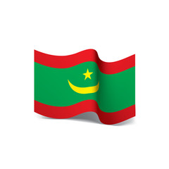 Mauritania flag, vector illustration