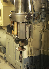 Interior of submarine - museum Vesikko in Suomenlinna fortress near Helsinki. Finland