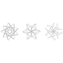Holiday patterns of stars of snowflakes and flowers for gifts