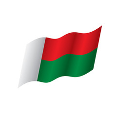 Obraz premium Madagascar flag, vector illustration