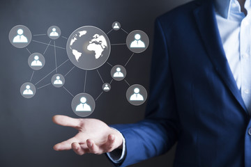 male hand  world icon