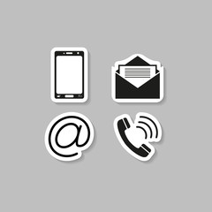 Contacts telephone sticker icons