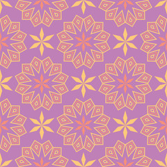 Violet fuchsia geometric seamless pattern. Bright colored background