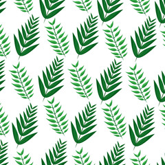 Naklejka na ściany i meble branch leaves plant seamless pattern decoration vector illustration
