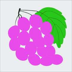 Grapes on a light background