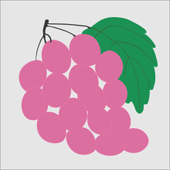 Grapes on a light background
