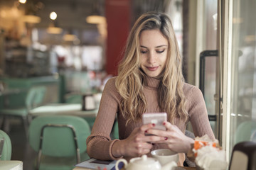 Waiting in the cafe