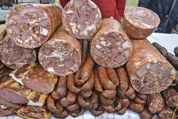 Fresh and dried sausages and other products