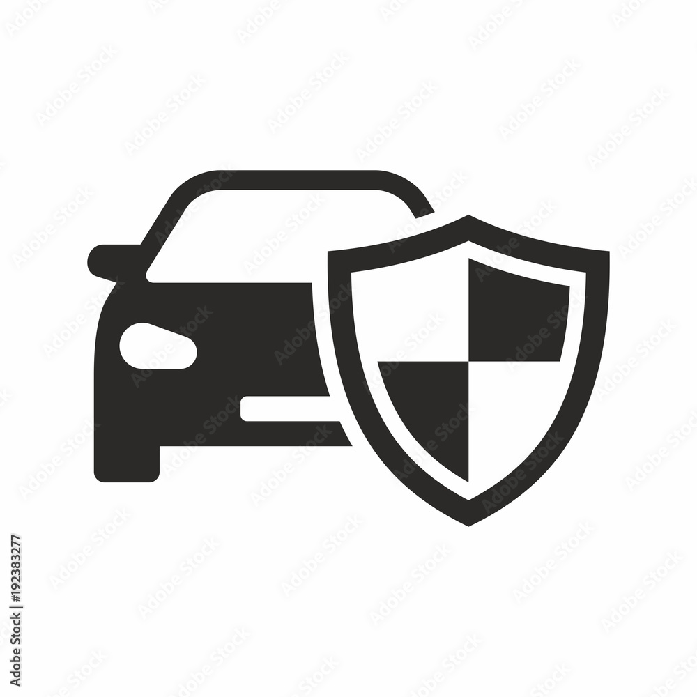 Wall mural Car shield icon