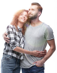 Portrait of a beautiful couple in love